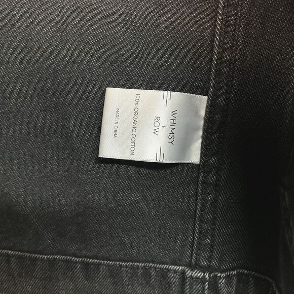 MSRP $198 Whimsy + Row Jordan Jacket Black Organic Cotton Denim Chore Coat M - Picture 4 of 9